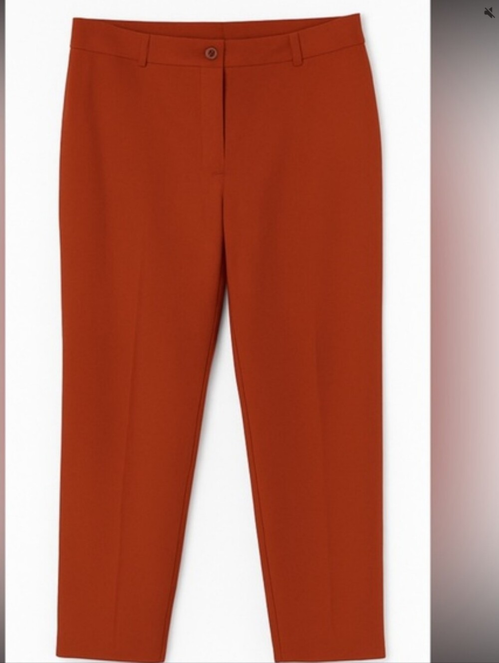MaxMara-Marina Rinaldi REBUS Straight-Leg Trousers in Rust Size 16 Stretchy